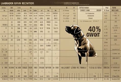 Labrador Retriever Growth And Weight Chart