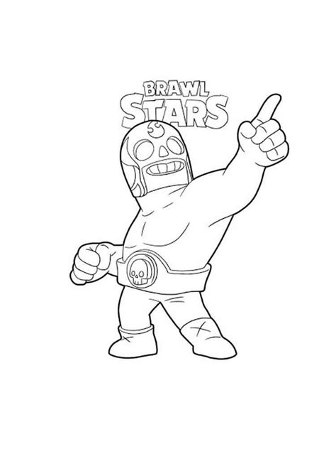 Printable Brawl Stars El Primo Pdf Coloring Pages Star Coloring