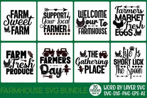 Farmhouse SVG Bundle Bundle · Creative Fabrica