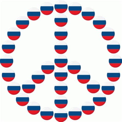 Russia Flag Peace Sign Joypixels Sticker Russia Flag Peace Sign Peace