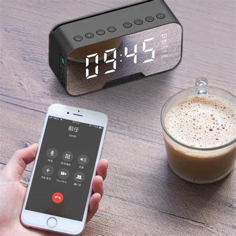 Jual LED Digital Dual Wireless Alarm Clock Bluetooth Speaker With Radio