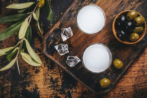 Premium Photo | Traditional greek vodka ouzo