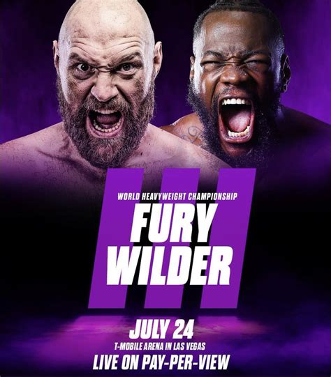 Fury Vs Wilder Poster June Mma Photo