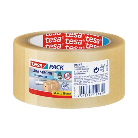 Tesa 4124 Packaging Tape Pvc Transparent 50mm X 66m Online Purchase