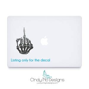 Middle Finger Skeleton Fuck You X Inch Decal Sticker Silently Tell Others How You