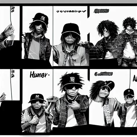 Manga Panel Of Eazy E In The Style Of Kentaro Miura Stable