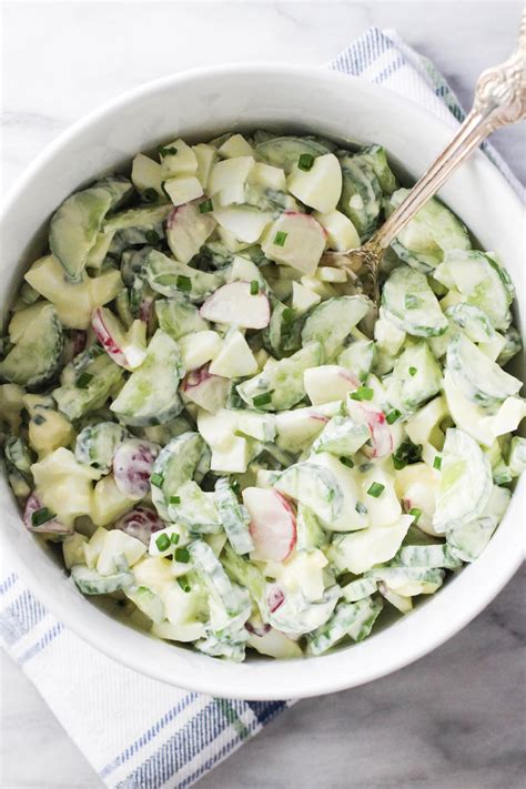 Egg Cucumber Salad Light And Creamy