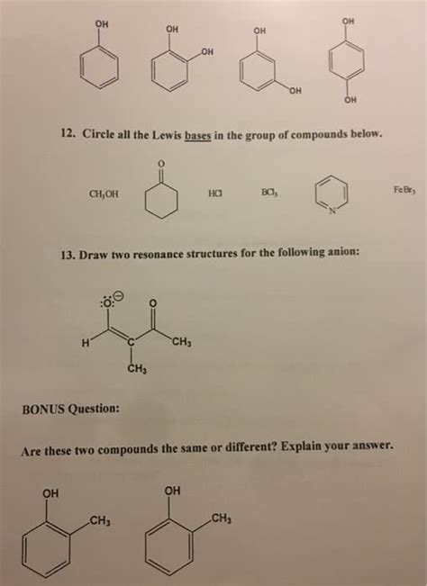 Oneclass Draw All Resonance Structures For Phenoxide Anion Draw All