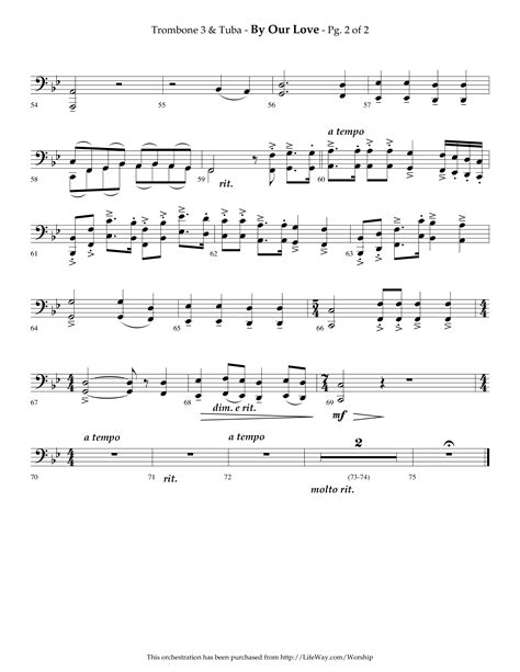 By Our Love Choral Anthem Satb Trombone Tuba Sheet Music Pdf Lifeway