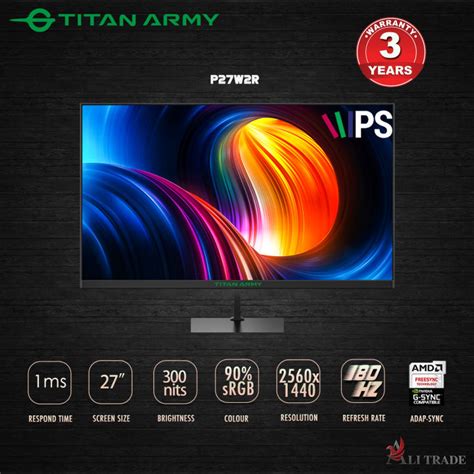 Titan Army Fast Ips Qhd K Hz Ms Gaming Monitor P W R Lazada