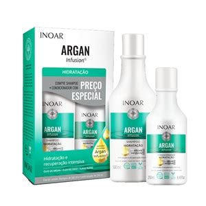 Kit Inoar Hidratação Argan Shampoo 500ml Condicionador 250ml