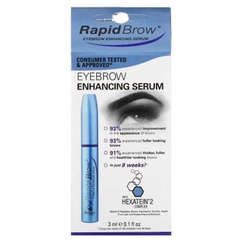 Rapidbrow Eyebrow Enhancing Serum 3ml 01 Fluid Ounce Clear 01 Fl Oz Kroger