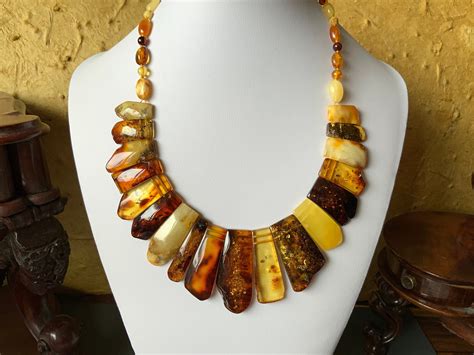 Joyería de ámbar báltico de buena calidad collar cleopatra | Etsy