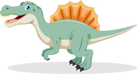 Cartoon Funny Green Spinosaurus Dinosaur Vector Art At Vecteezy The