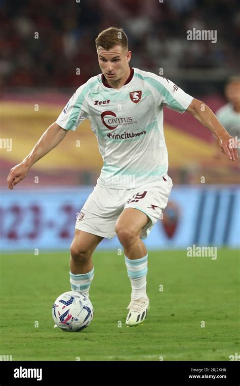 Rome Italy Mateusz Legowski Of Salernitana In Action