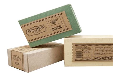 Recycle Kraft Paper Handmade Soap Box Packaging Custom Design