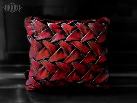 Real Leather Pillows Totally HandMade in Italy Unique Design Embossed ...