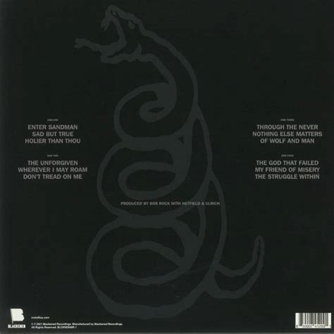 Metallica The Black Album Remastered Metallica Vinilas Internetu