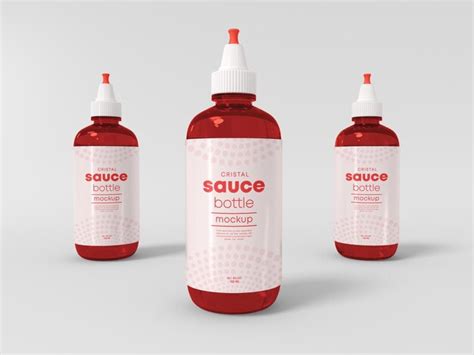 Premium Psd Plastic Sauce Bottle Mockup