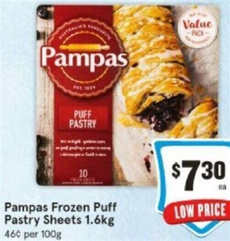 Pampas Frozen Puff Pastry Sheets 1 6kg Offer At Iga