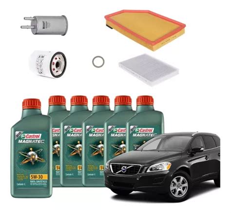 Kit Revisão Troca Óleo Filtros Volvo Xc60 T5 2011 2012 2013 Frete grátis