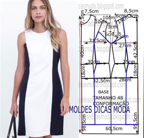 Vestido Tubinho Duas Cores Moldes Dicas Moda Padr Es De