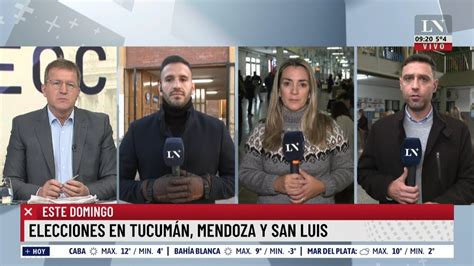 Elecciones 2023 LA NACION en vivo desde Mendoza San Luis y Tucumán