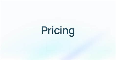 Pricing 