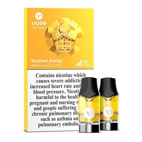 Vuse Epod Caps Blushed Mango 2 X 18mgml Vape Dubai Buy Vape Online