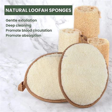 Large Natural Loofah Sponge Exfoliating Body Scrubber 2 Pack Shower