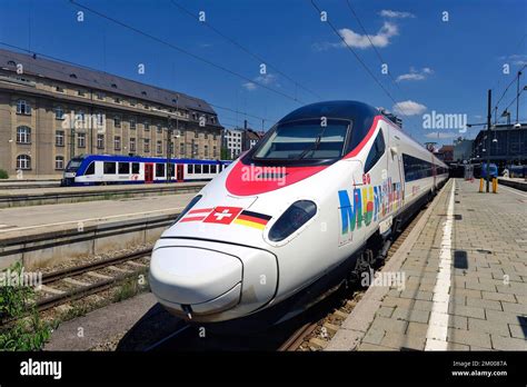 Eurocity Train Munich Zurich Type Etr Of Sbb Munich Main Station