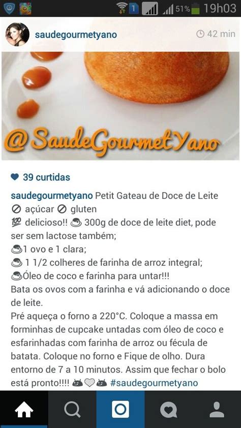 Petit gateau de doce de leite 0 açúcar 0 gluten 0 lactose Receitas