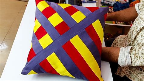 Beautiful Designer Cushion Cover Cutting And Stitching Diy Cushion