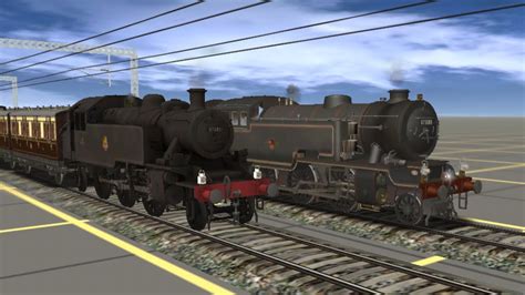 Trainz Race Ivatt 2mt 2 6 22t Br Early Crest Vs Lner L1 Class Br Trainz 63 Youtube