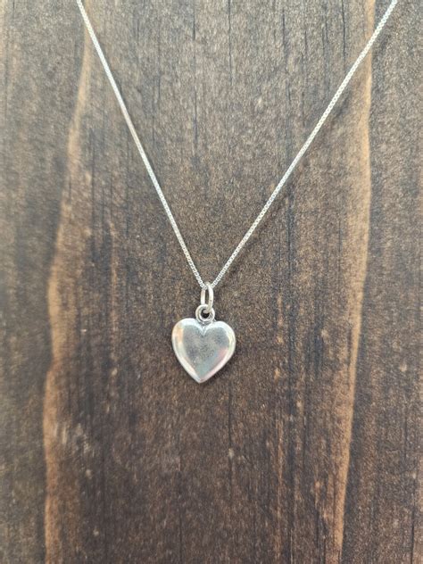 Sterling Silver Puffed Heart Pendant Necklace 18 High Plains