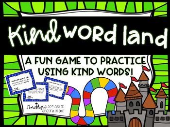 Kind Words Game - Kind Word Land! by Sleepless In Second Grade | TpT