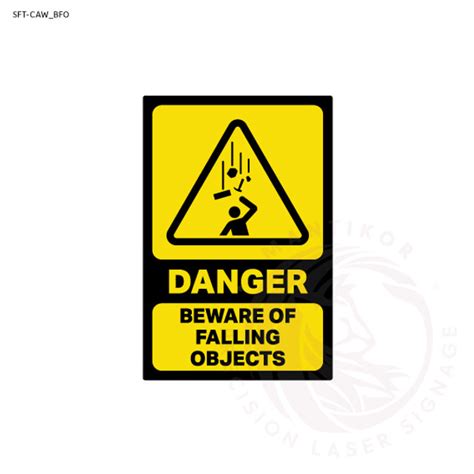 Danger Beware Falling Objects Sign