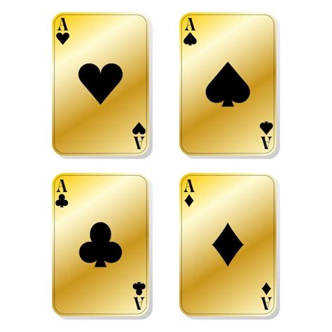 Premium Vector | Golden playing cards