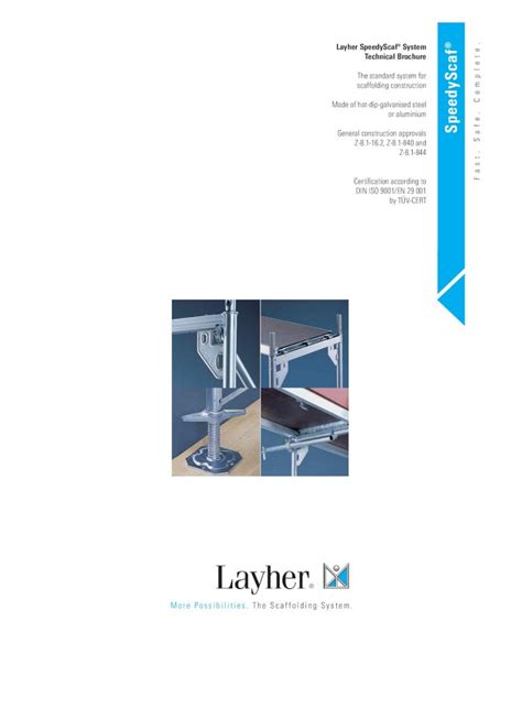 Pdf Layher Scaffold Usa Layher More Possibilities