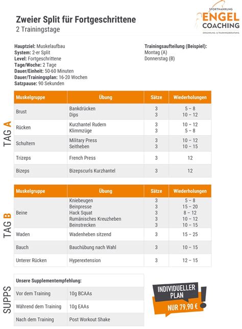 Der Beste Split Zum Muskelaufbau Sportnahrung Engel Tipp