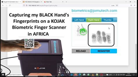 Fingerprint Capture on a KOJAK Biometric Scanner