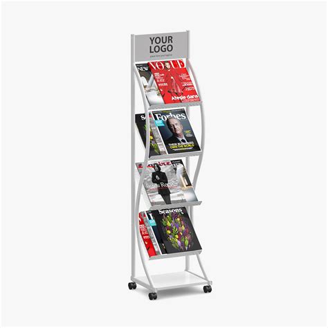 White Magazine Display Mockup With Magazines 3d Model 29 3ds Blend