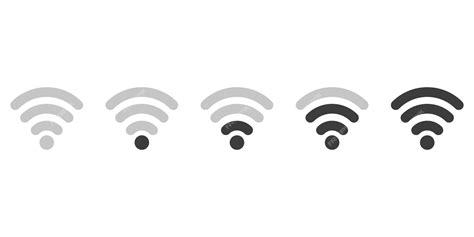 Wi Fi 아이콘을 설정합니다 무선 네트워크 아이콘이 설정되었습니다 흰색 배경에 고립 벡터 일러스트 레이 션 Eps10