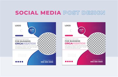 Modern Business Social Media Post Design Template For Facebook Or Instagram 21962508 Vector Art