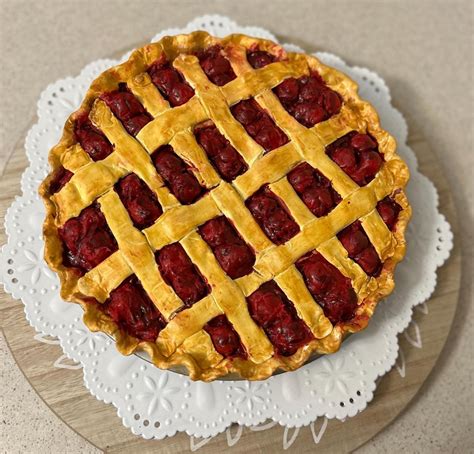 Faux Cherry Pie Realistic Cherry Pie Full Size Cherry Pie Decor