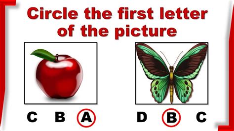 Circle The First Letter Of The Picture Circle A To Z Alphabets Circle The First Alphabet