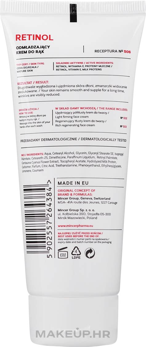 Krema za ruke - Mincer Pharma Retinol Rejuvenating Hand Cream №506 ...