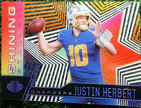 Justin Herbert Black Ss 8 Prices 2021 Panini Illusions Shining