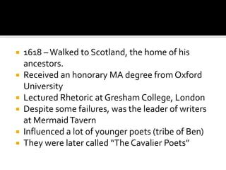 3 ben jonson biography | PPT