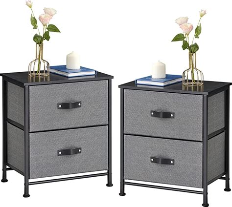 Amyove 2 Drawer Dresser Nightstand For Bedroom Small Dresser With 2 Drawers